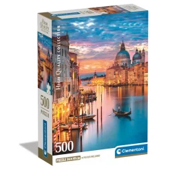 Puzzle 500 pièces + poster : Venise Illuminé - Clementoni