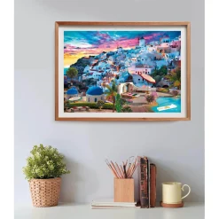 Puzzle 500 pièces + poster : Vue de Grèce - Clementoni