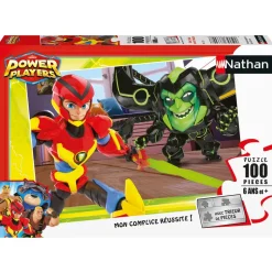 Puzzle 100 pièces : Power Players : Super Axel contre Madcap - Nathan