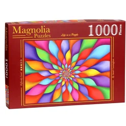 Puzzle 1000 pièces : Pétales arc-en-ciel - Magnolia