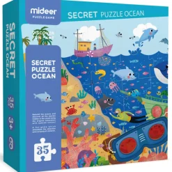 Puzzle 35 pièces : Puzzle secret : Océan - Plan Toys