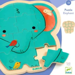 Puzzle 14 pièces : Puzzlo Elephant - Djeco