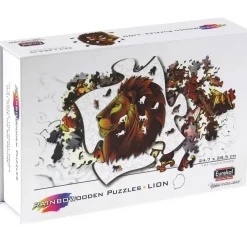 Puzzle 121 pièces : Rainbow Wooden Puzzle LION - Gigamic