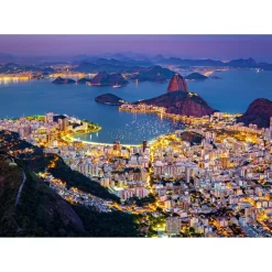 Puzzle 1000 Pièces : Rio de Janeiro la nuit - Brésil - EnjoyPuzzle