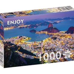 Puzzle 1000 Pièces : Rio de Janeiro la nuit - Brésil - EnjoyPuzzle