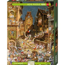 Puzzle 1000 pièces : Romantic Town : By Night, Michael Ryba - Heye