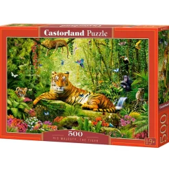 Puzzle 500 pièces : Sa Majesté le Tigre - Castorland