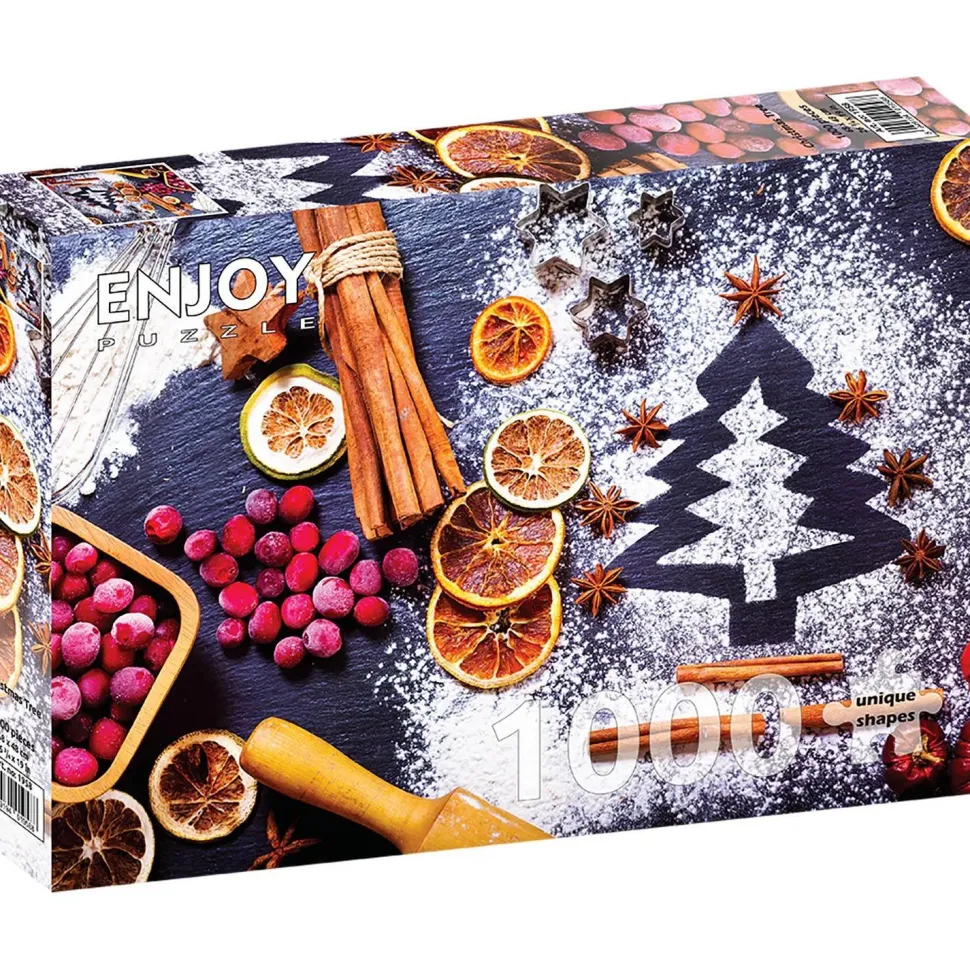 Puzzle 1000 pièces : Sapin de Noël - EnjoyPuzzle