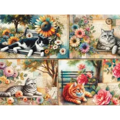 Puzzle 1000 pièces : SIESTE AU PARC - JaCaRou