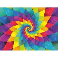 Puzzle 1000 pièces : Spirale arc en ciel - Yazz puzzle