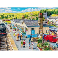 Puzzle 1000 pièces : Tea Time : La Station Village - Trefl