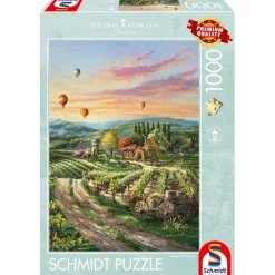 Puzzle 1000 pièces : Thomas Kinkade : Vignoble de la vallée paisible - Schmidt