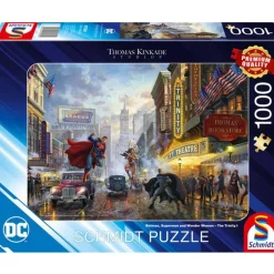 Puzzle 1000 pièces - Thomas Kinkade : Batman, Superman and Wonder Woman – The Trinity - Schmidt