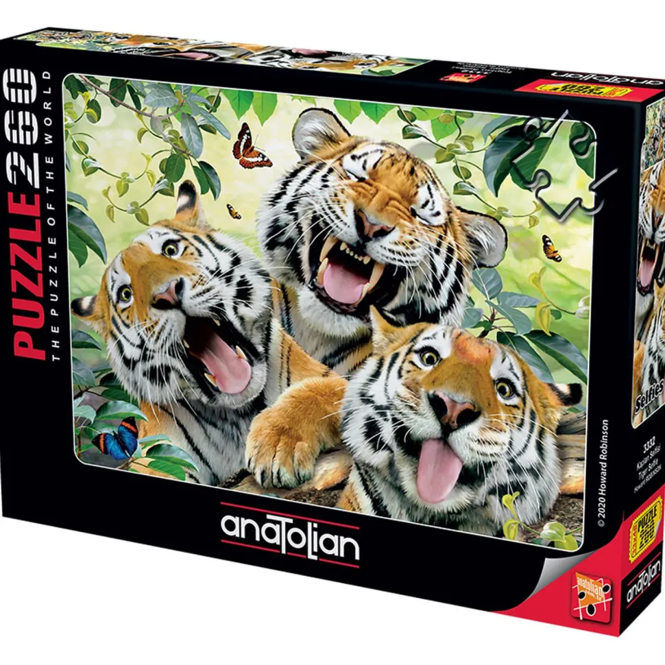 Puzzle 260 pièces : Tigre, Selfie - Anatolian