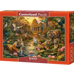 Puzzle 1000 pièces : Tigres Paradis - Castorland