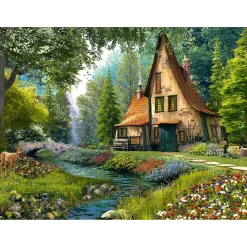 Puzzle 2000 pièces : Toadstool Cottage - Castorland