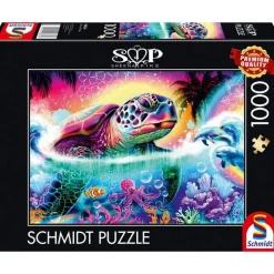 Puzzle 1000 pièces : Tortue néon - Schmidt
