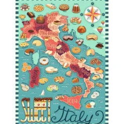 Puzzle 1000 pièces : Tournée des desserts italiens - Ravensburger