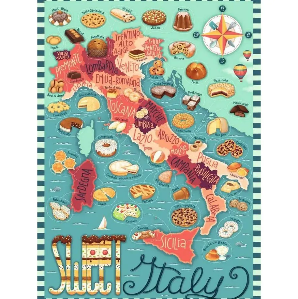 Puzzle 1000 pièces : Tournée des desserts italiens - Ravensburger