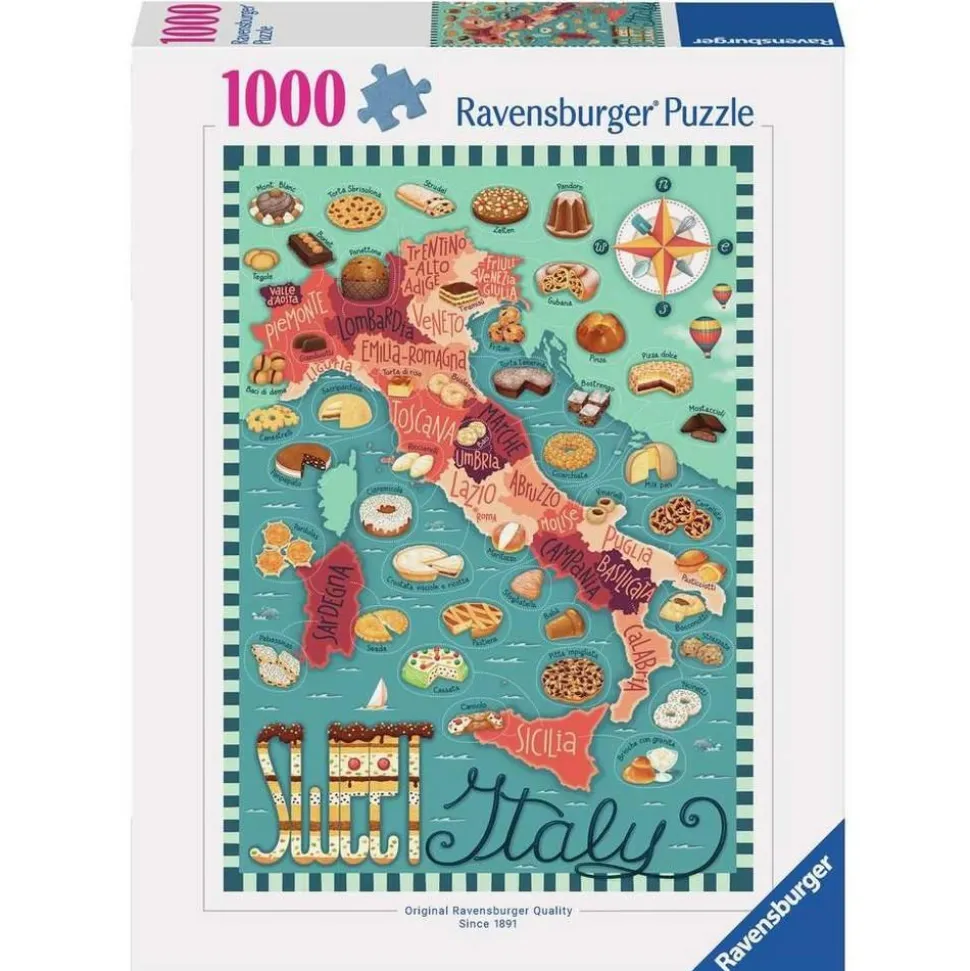 Puzzle 1000 pièces : Tournée des desserts italiens - Ravensburger