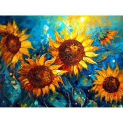 Puzzle 1000 Pièces : Tournesols Réunion - EnjoyPuzzle