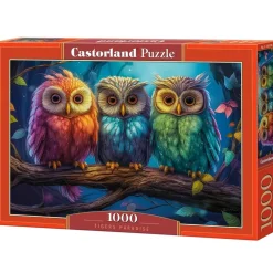 Puzzle 1000 pièces : Trois petits hiboux - Castorland