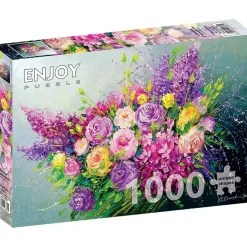 Puzzle 1000 Pièces : Un bouquet de roses Pour elle - EnjoyPuzzle