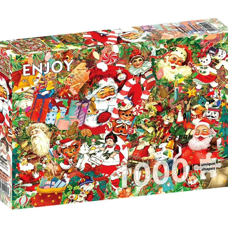 Puzzle 1000 pièces : Un Noël Vintage - EnjoyPuzzle