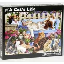Puzzle 1000 pièces : Une vie de chat - Vermont Christmas Company