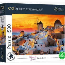 Puzzle 1500 pièces : Unlimited Fit Technology : Oia, Santorin - Trefl Prime