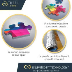 Puzzle 1500 pièces : Unlimited Fit Technology : Oia, Santorin - Trefl Prime