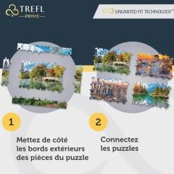 Puzzle 1500 pièces : Unlimited Fit Technology : Réflexion urbaine, Perth, Australie - Trefl Prime