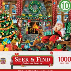 Puzzle 1000 pièces : Vacances - Cherche et trouve - Surprise de Noël - Master Pieces