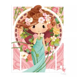 Puzzle 100 pièces : Valisette : Inspiré de Mucha - Janod
