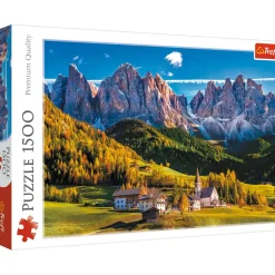 Puzzle 1500 pièces : Vallée du Val di Funes, Dolomites, Italie - Trefl