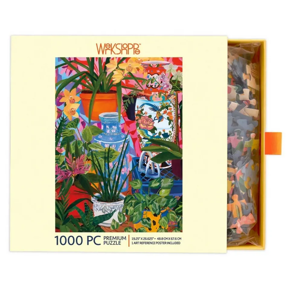 Puzzle 1000 pièces : Vases tropicaux - WerkShoppe