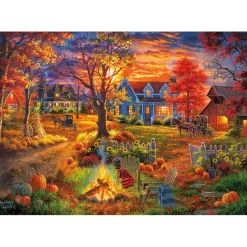Puzzle 1000 pièces : Village d'Automne - Ks Games