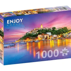 Puzzle 1000 pièces : Village de Vrbnik, Croatie - EnjoyPuzzle