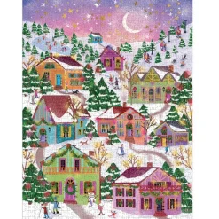 Puzzle 1000 pièces : Village des Sommets enneigés - Galison
