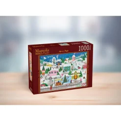 Puzzle 1000 Pièces : Ville Enneigée - Magnolia