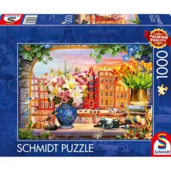 Puzzle 1000 pièces : Visite à Amsterdam - Schmidt