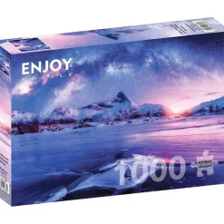 Puzzle 1000 Pièces : Voie lactée sur les îles Lofoten - Norvège - EnjoyPuzzle