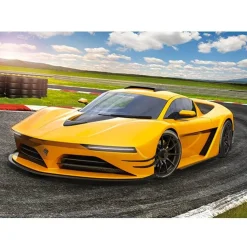Puzzle 120 pièces : Voiture de sport jaune - Castorland