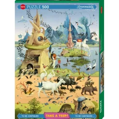 Puzzle 500 pièces : voyage avec h. bosch - Heye