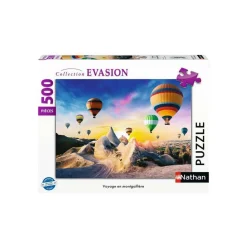 Puzzle 500 pièces : Voyage en montgolfiere - Nathan
