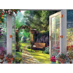 Puzzle 1000 pièces : Vue sur le jardin enchanté - Schmidt