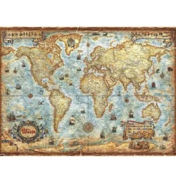 Puzzle 2000 pièces : Zigic : Carte du monde - Heye