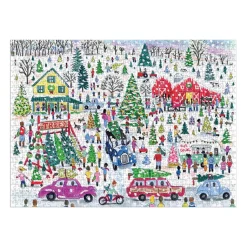 Puzzle 1000 pièces aluminium : Christmas Tree Farm, Michael Storrings - Galison
