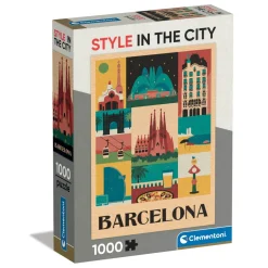 Puzzle 1000 pièces Compact : Style in the City - Barcelone - Clementoni