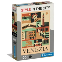Puzzle 1000 pièces Compact : Style in the City - Venise - Clementoni